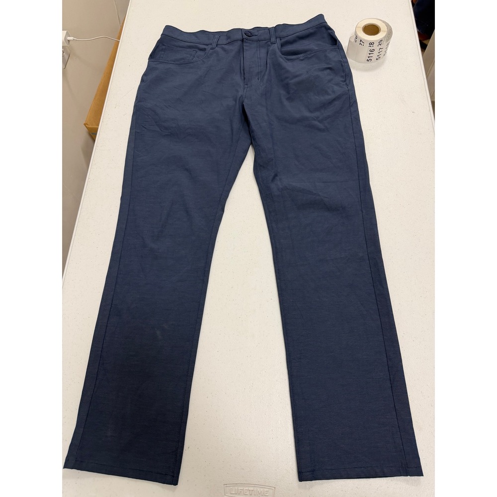 Callaway Mens Navy‎ Blue Micro Texture Golf Pants Straight Leg 35x29 Performance
